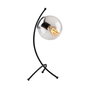 Opviq Yay - 5015 Lámpara de Mesa Negra con Tapa de Cristal